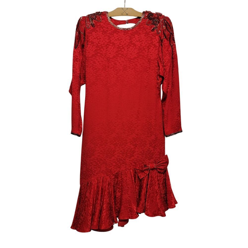 Dore Silk Mini Dress Red Size M Quiet Luxury